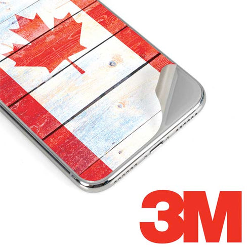 Canada Flag Light Wood iPhone XS Skin